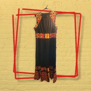 Multi-colored African Inspired Patterned dress size 16